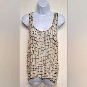 Love Culture Sheer Lightweight Top Racerback Droop Cut Out Back S EUC